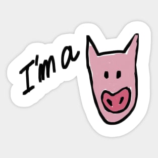 I'm a Piggy Sticker